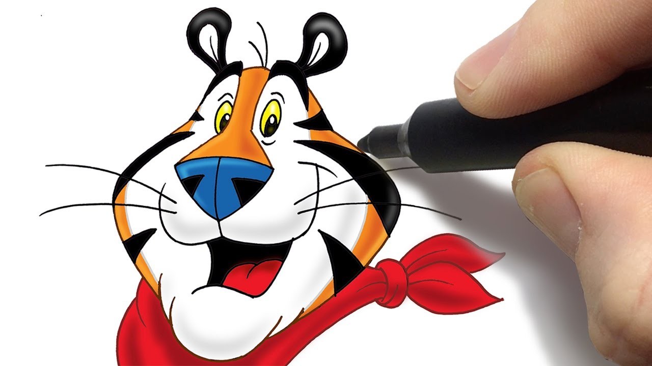 Cómo dibujar a Toño el tigre de las Zucaritas