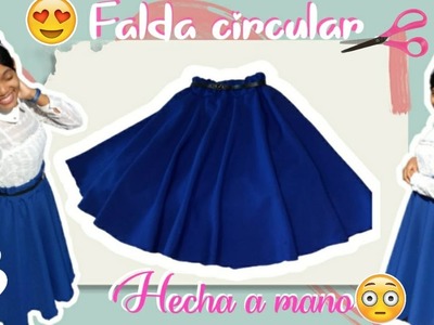????✂️Como hacer falda circular | SIN MAQUINA DE COCER | ???? (???????????????? ???? ????????????????)
