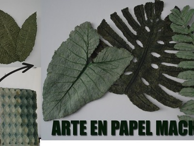 DECORACIÓN DE PAREDES-HOJAS DE ÁRBOL HECHAS CON PAPEL MACHE-Wall decoration-fake paper mache leaves
