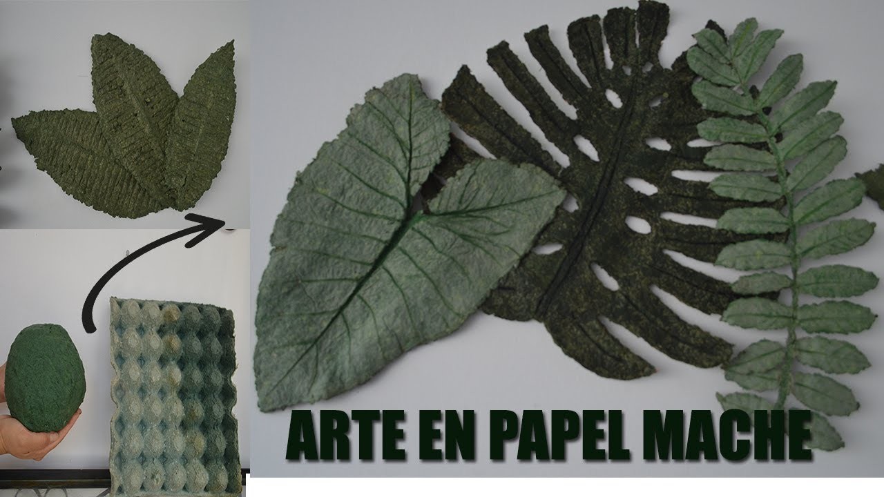 DECORACIÓN DE PAREDES-HOJAS DE ÁRBOL HECHAS CON PAPEL MACHE-Wall decoration-fake paper mache leaves