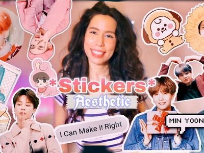 Haz tus propios stickers *aesthetic* BTS 방탄소년단 DIY