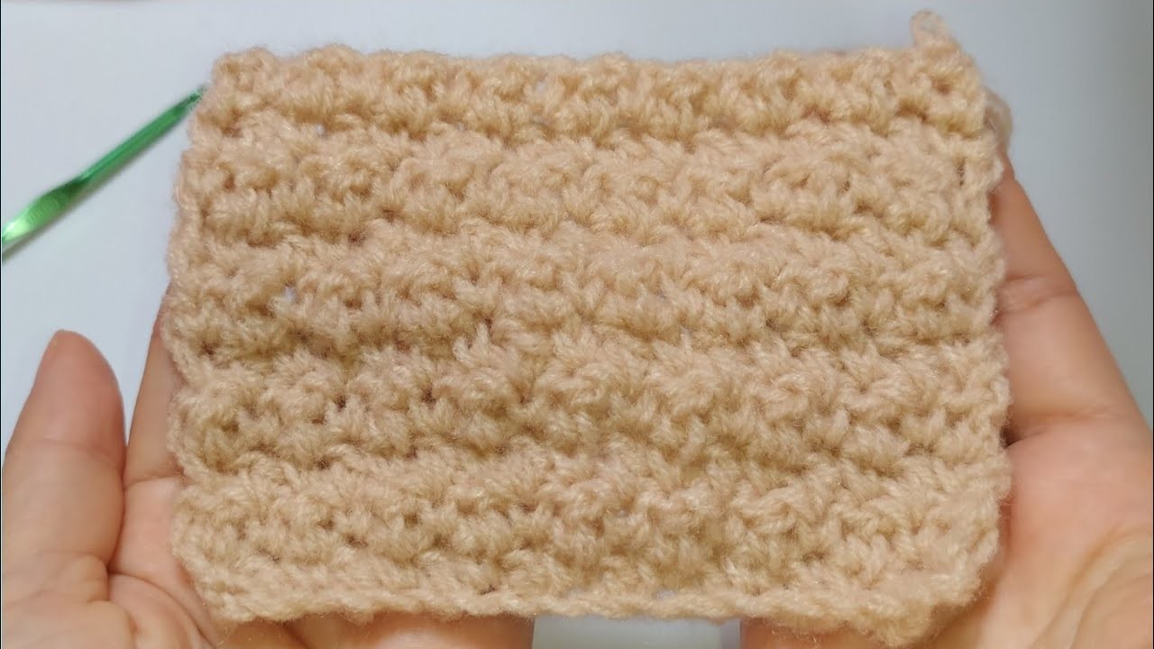 Punto Arroz Tejido a Crochet Muy Fácil. Point de Riz a Crochet. P. 4