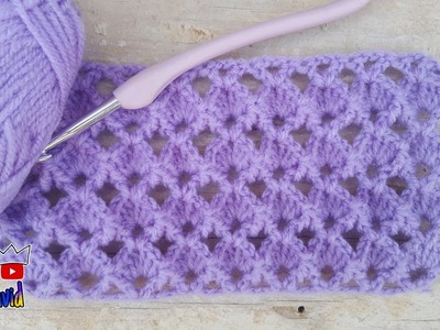 Punto hojas en relieve a crochet paso a paso