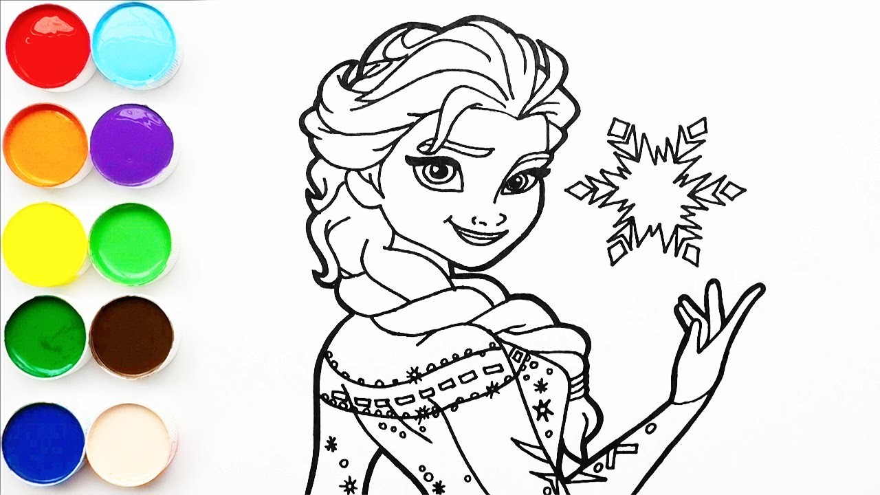 Aprende a Dibujar y Colorear Elsa Frozen - Dibujos Fáciles Para Niños Paso a Paso. FunKeep Art