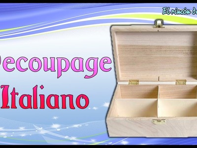 Caja de madera decorada con DECOUPAGE ITALIANO ???? Diy manualidades