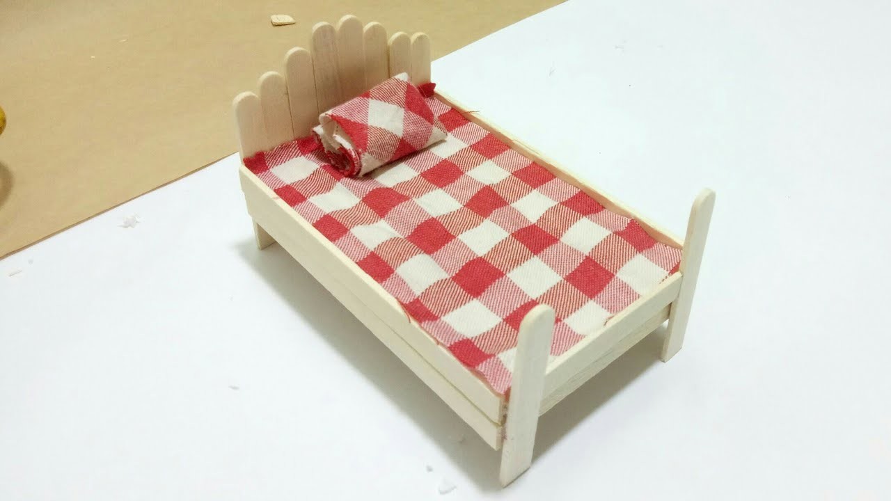 Como hacer Manualidades (cama) con palitos de helado FACILES | DIY Manualidades #224