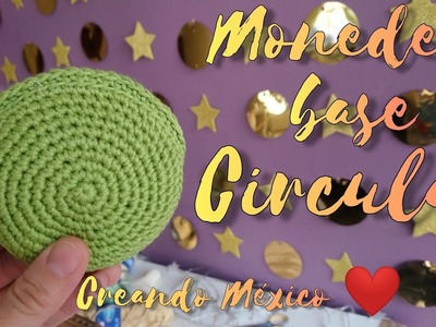 Cómo hacer Monedero de base circular tejido. tutorial paso a paso crochet