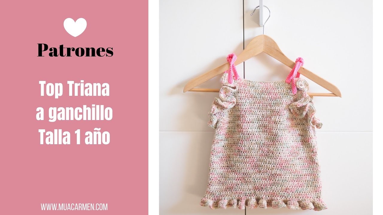 Cómo tejer un top de tirantes para niña de 1 año a crochet | Tejer en Español