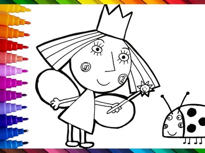 Dibuja y Colorea A Holly Y Gastón Del Pequeño Reino de Ben y Holly ????????????  Dibujos Para Niños