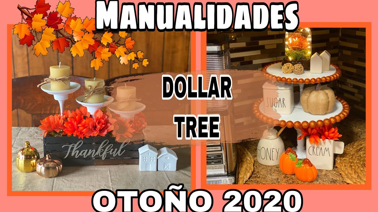 DIY DOLLAR TREE| MANUALIDADES PARA OTOÑO 2020 | CENTRO DE MESA PARA OTOÑO