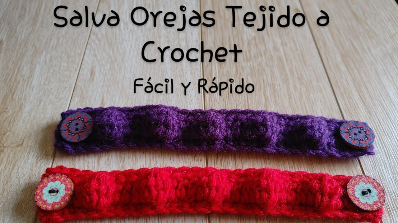 ⭐ Salva Orejas de Burbujas Tejido a Crochet ⭐ Tamaño de adulto y niña
