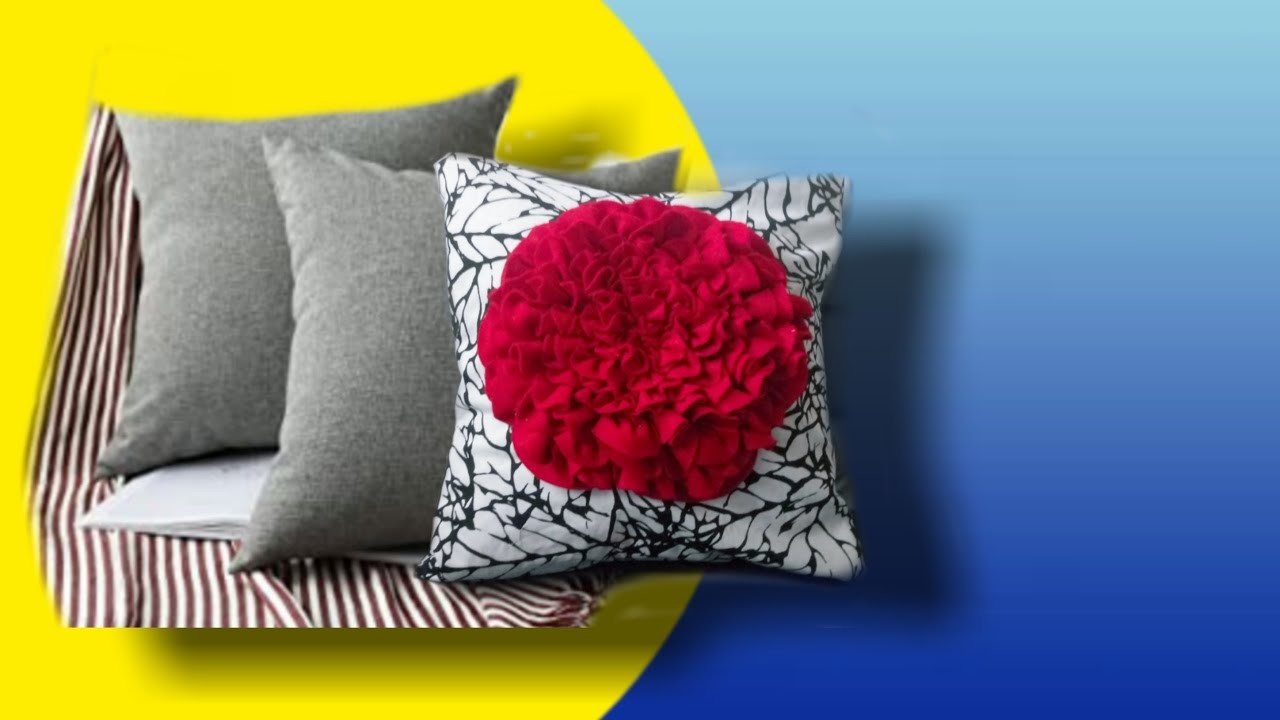 Cómo hacer Cojines de Flores :: decora con poco dinero :: #Pillow #Diy: #PillowFlower