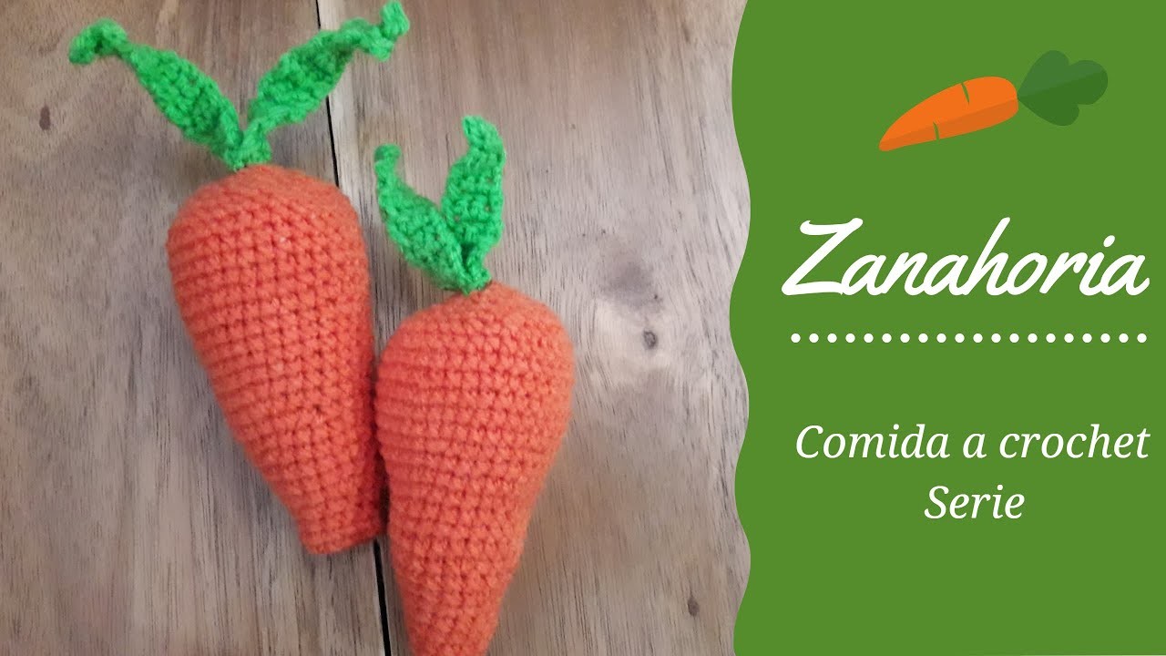 Como hacer Comida Tejida| Zanahoria Crochet.Enredados entre Hilos
