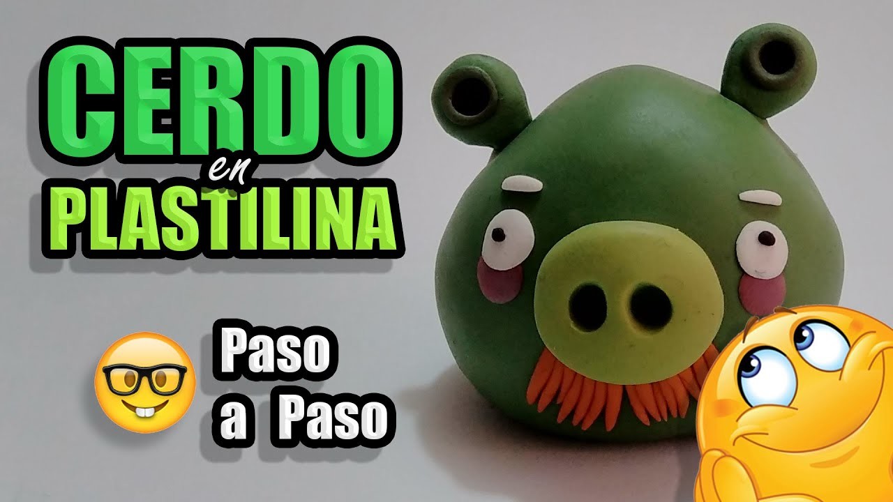 Como Hacer un CERDO en PLASTILINA paso a paso FÁCIL ????(Cerdo Normal)???? Clay Tutorial (Angry Birds)