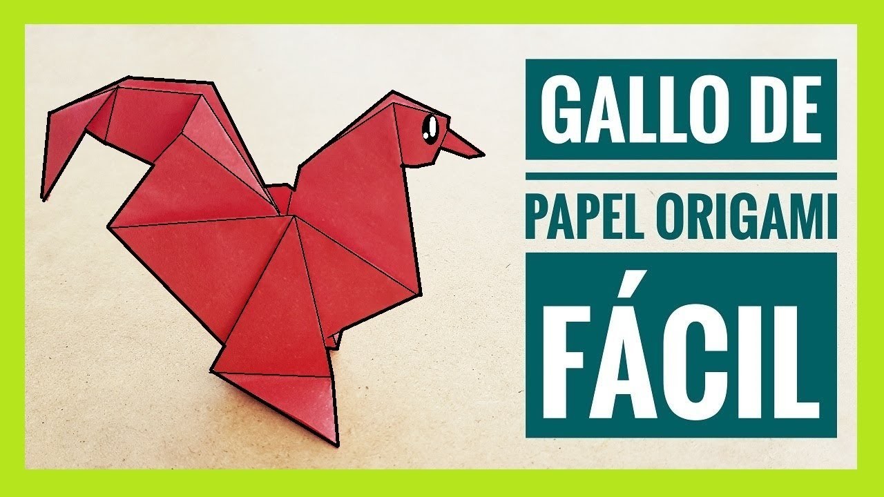 Cómo hacer un ???? | GALLO | ???? de papel - Origami FÁCIL