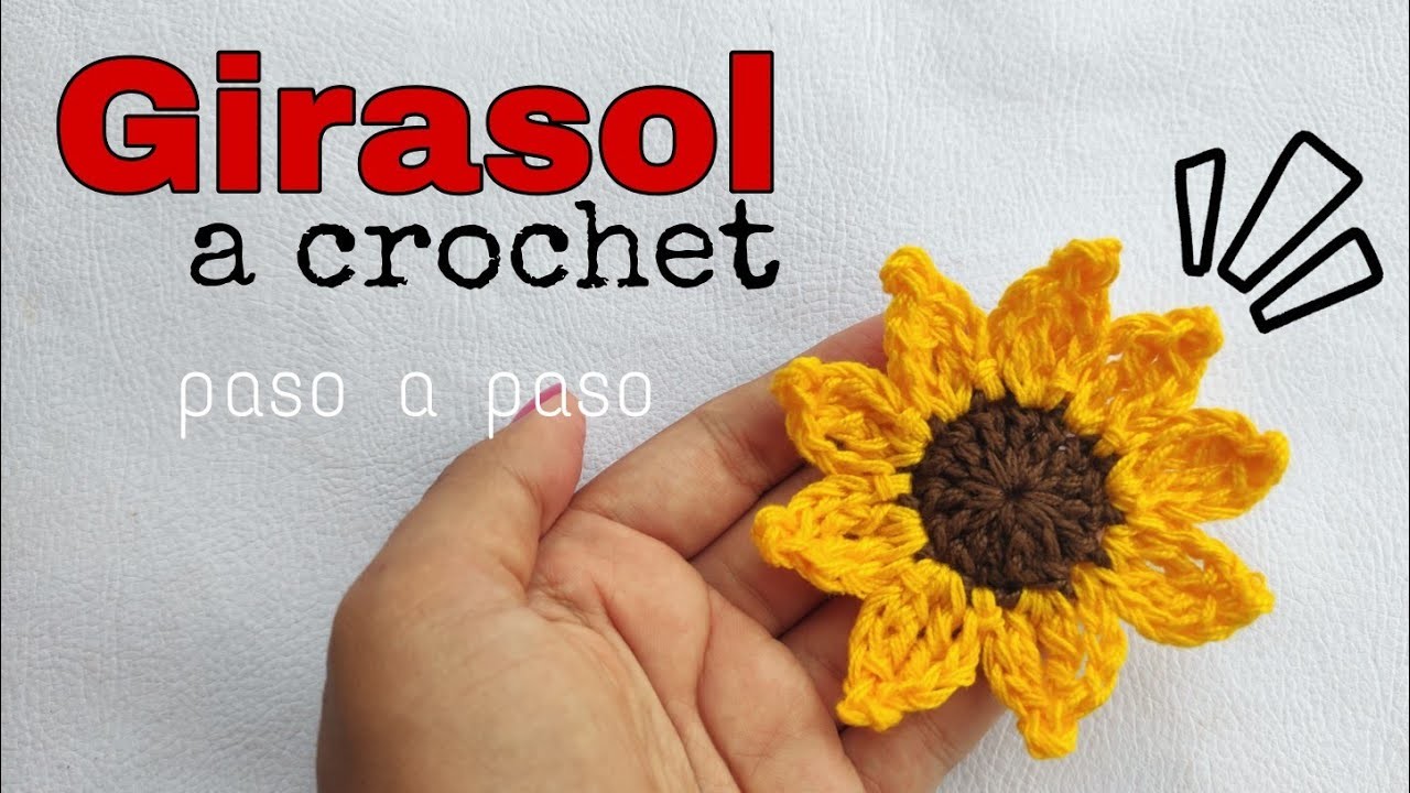 COMO HACER UN ???? GIRASOL ???? A CROCHET - PASO A PASO - How to crochet a sunflower (ENGLISH SUB) ????