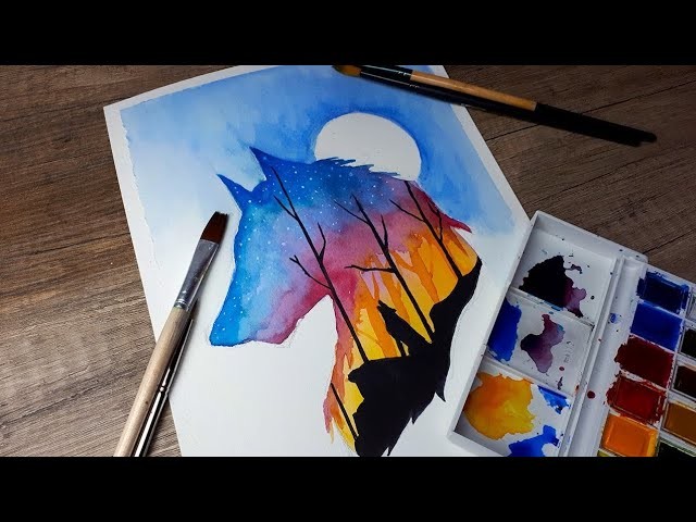 Cómo Pintar un Lobo con Acuarelas | Técnicas de Acuarela Fácil | Wow Art | Serena Art