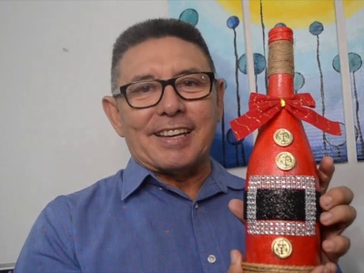 Botellas de vino navideñas. Proyecto Navidad 2020. Manualidades Fáciles.