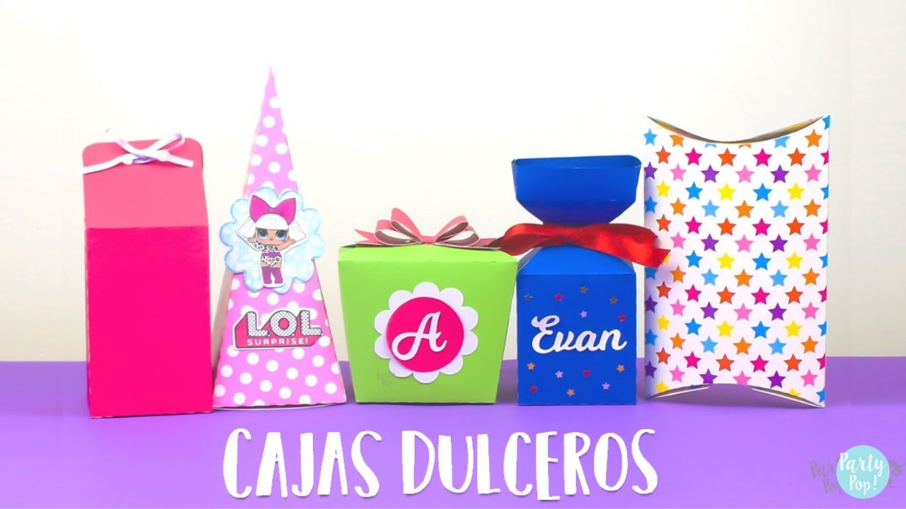 Cajas para mesa de dulces - 3 ideas de cajas dulceros para tu fiesta |Partypop DIY????|