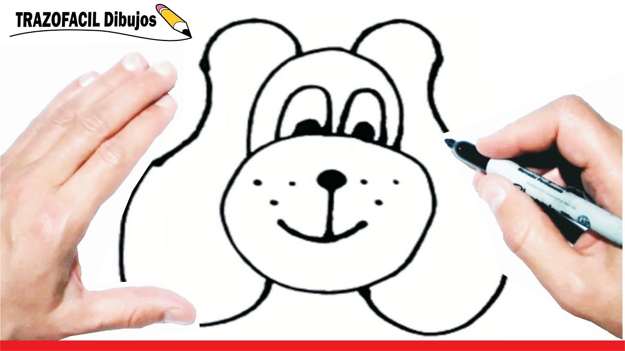 ????Como dibujar un perro facil para niños paso a paso y bonito - Dibujos para niños TRAZOFACIL 1