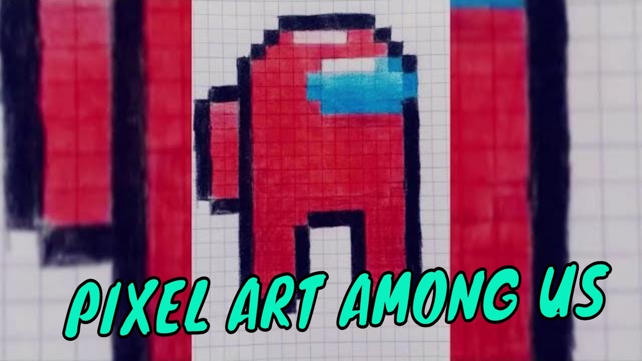 ✏COMO DIBUJAR un TRIPULANTE de AMONG US PIXELADO FACIL | PIXEL ART de AMONG US