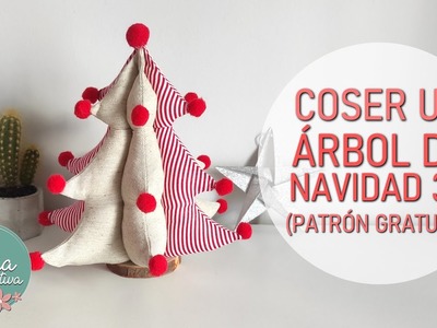 Coser un árbol de navidad 3D de tela - decoración navideña