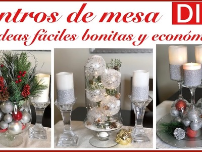 DIY 3 ideas navideñas para decorar el comedor. centros de mesa