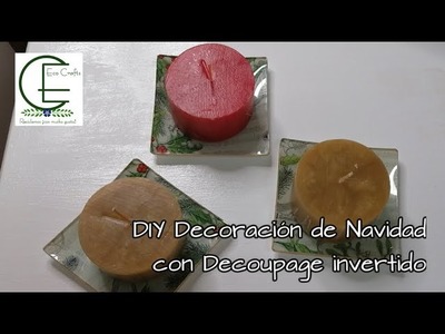 DIY Decoración de Navidad con Decoupage Invertido