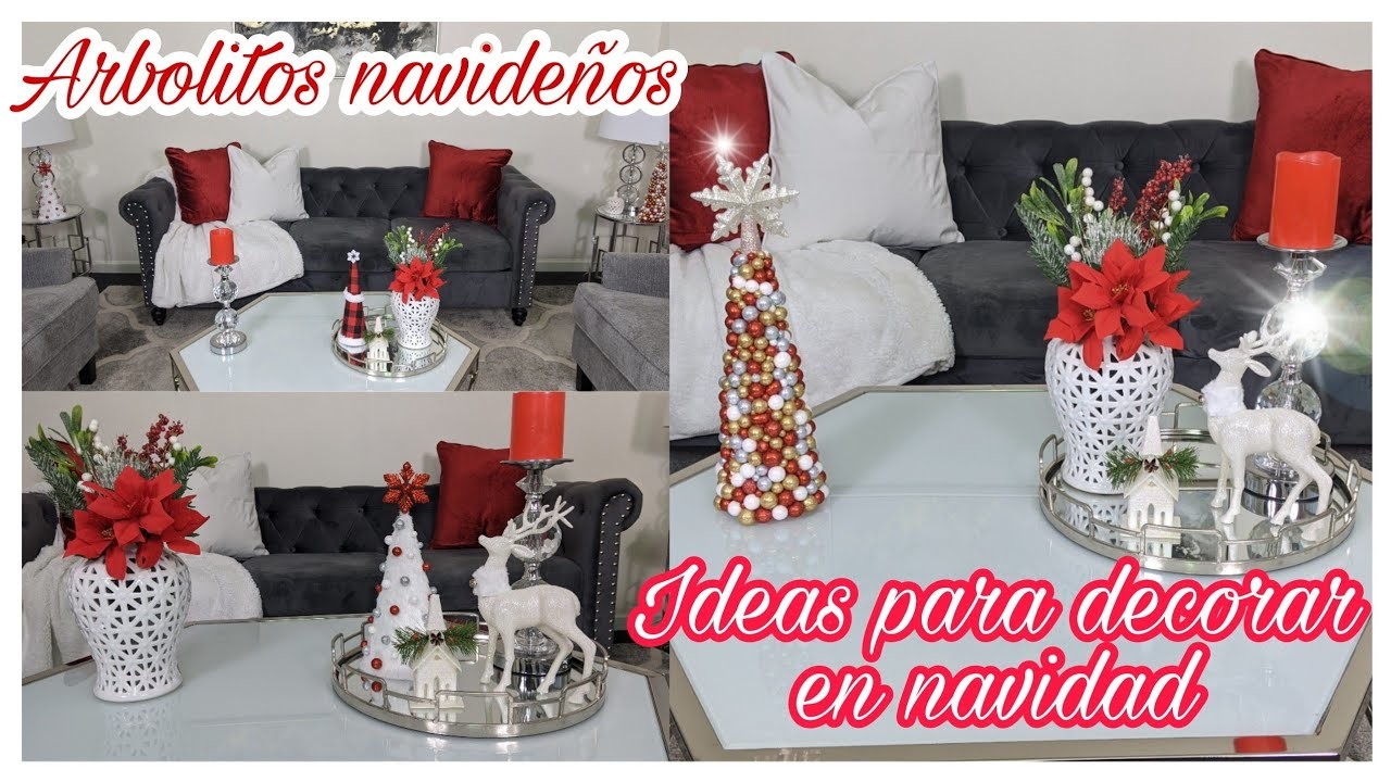Diy- Ideas navideñas.3 Ideas para decorar con arbolitos navideños.