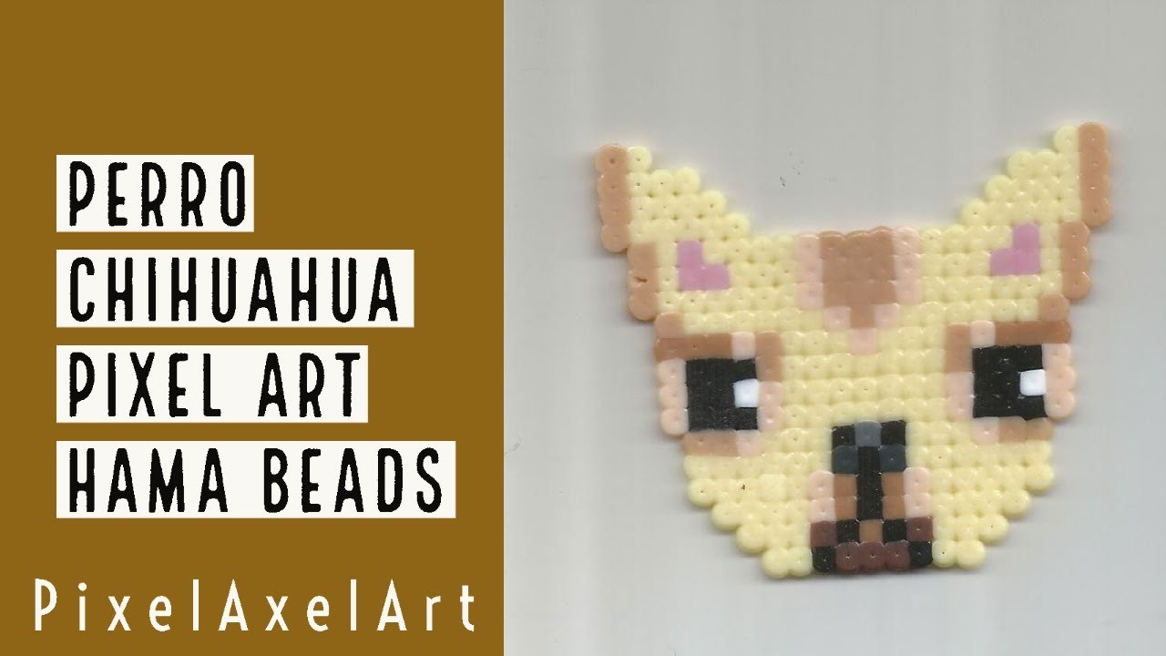 Hama Beads. Pixel Art - Perro Chihuahua (TIme Lapse Art)