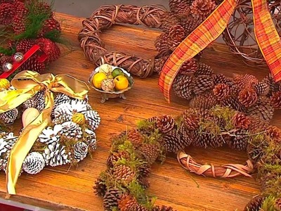 ¡Coronas navideñas con bellotas para decorar su hogar!