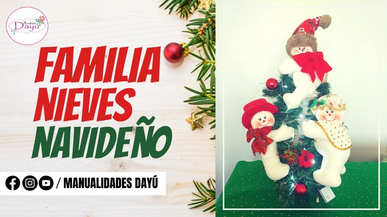 MUÑECO DE NIEVE-Navidad????Familia nieves Navideños-???? manualidades2020-????moldes gratis
