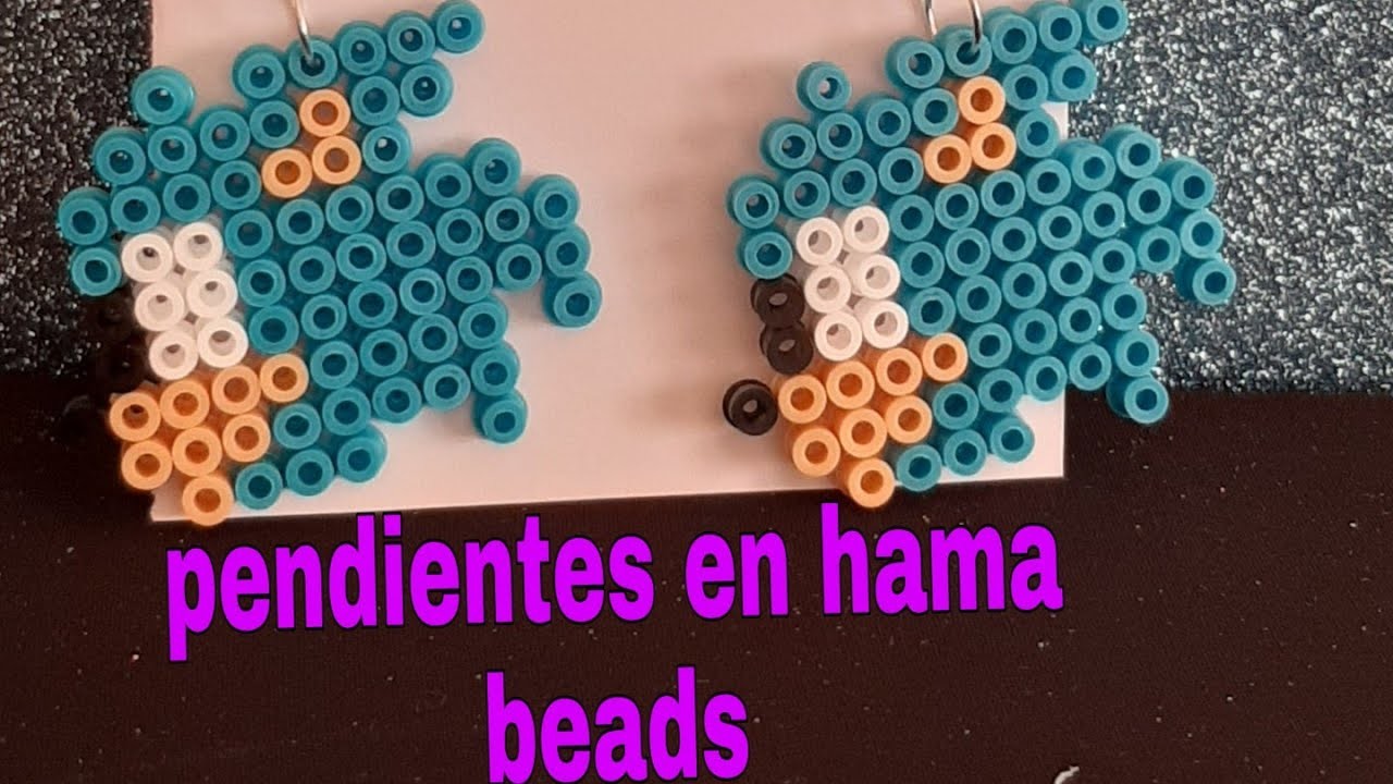 Pendientes en hama beads