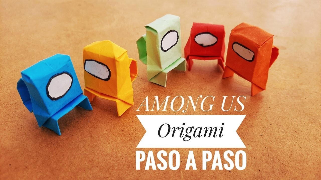 AMONG US 3D de papel Origami FÁCIL ✅ | Papiroflexia PASO a PASO