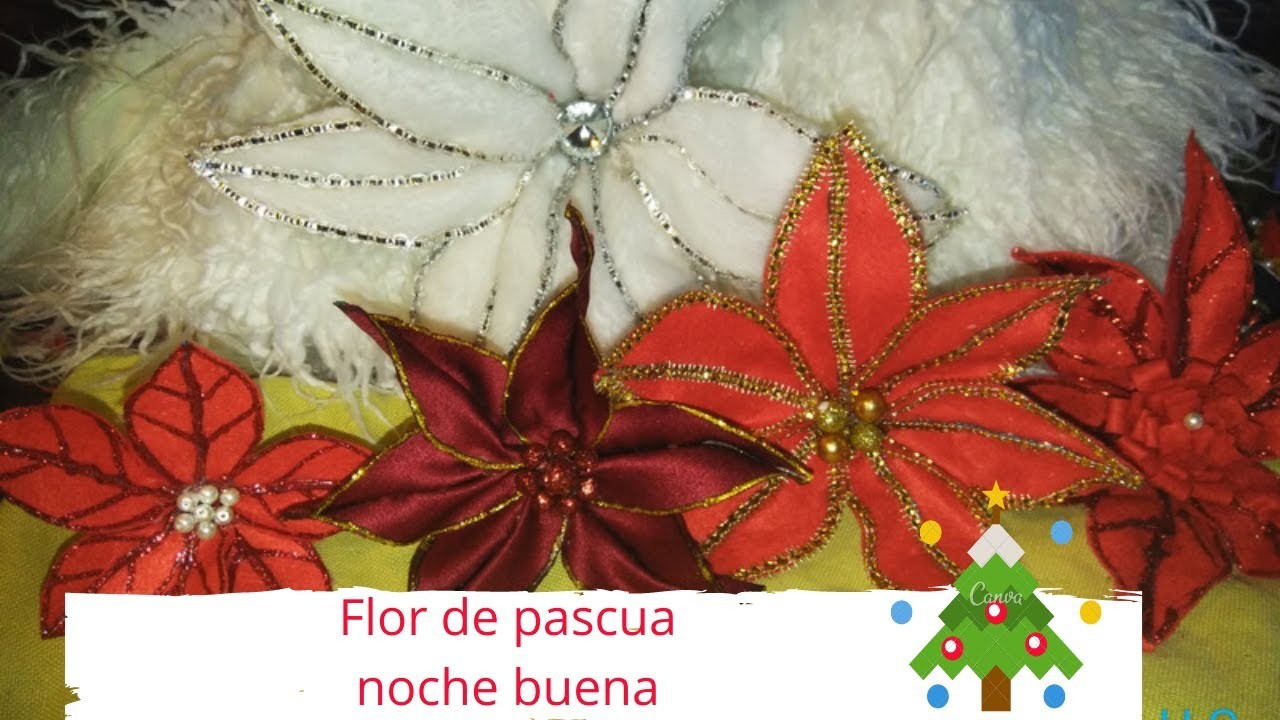 Cómo hacer flor de pascua de lujo.How to make poinsettia #navidad2020