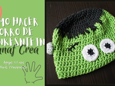 Cómo Hacer Gorro de Frankenstein a Crochet Versión Diestr@s | DanafCrea