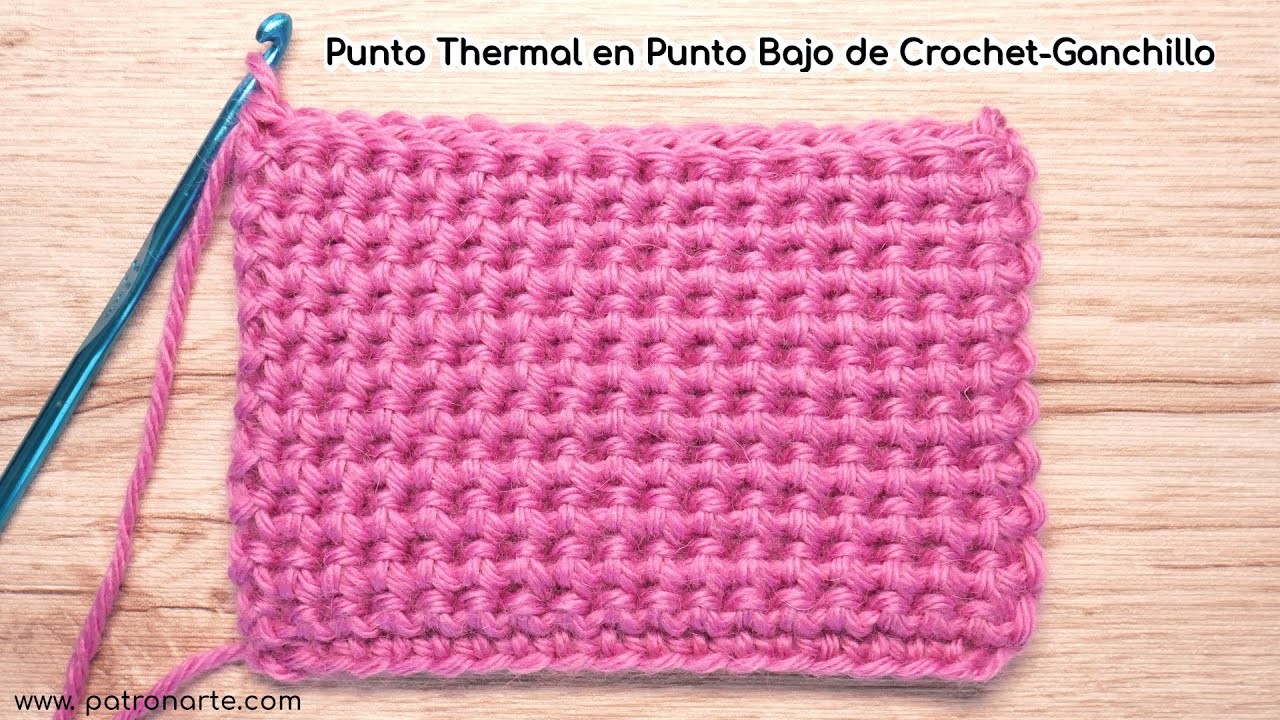 Cómo Tejer Punto Thermal en Punto Bajo de Crochet - Ganchillo Paso a Paso