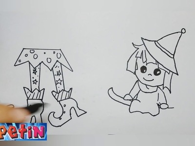 Dibujos fáciles| Decoración de Hallowen. Como dibujar una Bruja| How to Draw a Witch.Cumpleaños.????