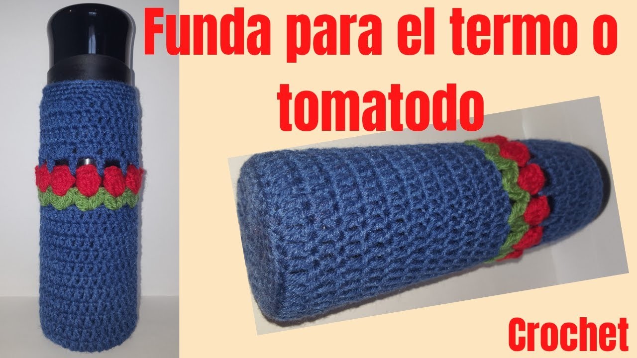 #funda #portatermo #crochet                              Funda para termo o tomatodo a crochet fácil