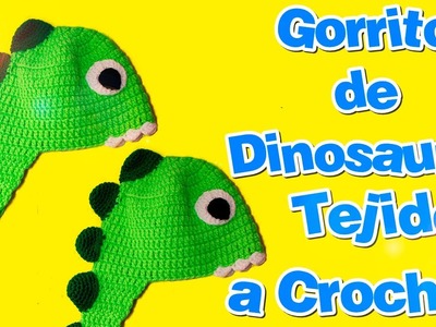Gorrito Tejido de Dinosaurio???? para Bebe????????