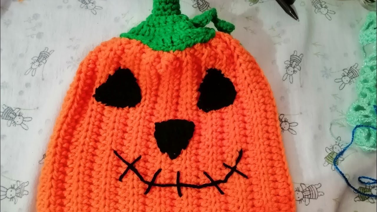 Gorro de calabaza. ???????????? Halloween. día de muertos. Tejido a crochet.