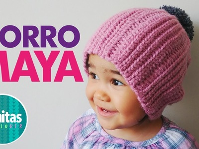 Gorro Maya tejido a crochet paso a paso | Puntos básicos del crochet | Lanitas y Colores