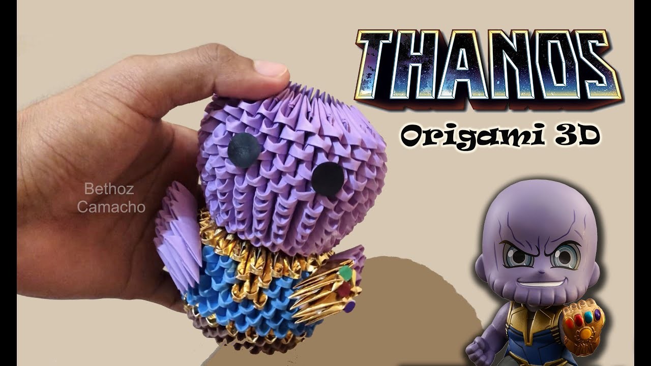 Haz a Thanos en Origami 3D. Fácil - BETHOZ CAMACHO -♥♥