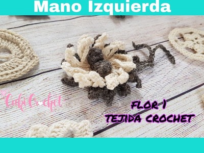 Mano IZquierda.Tejer a crochet Flor Otoñal. Mod. 1(Reto Cuki) Left handed