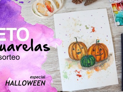Reto Acuarelas Milbby con Sorteo | Ilustración Halloween de Acuarela