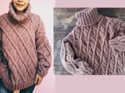 Suéter para Mujer tejido a dos agujas ¡Paso a paso! Parte 2