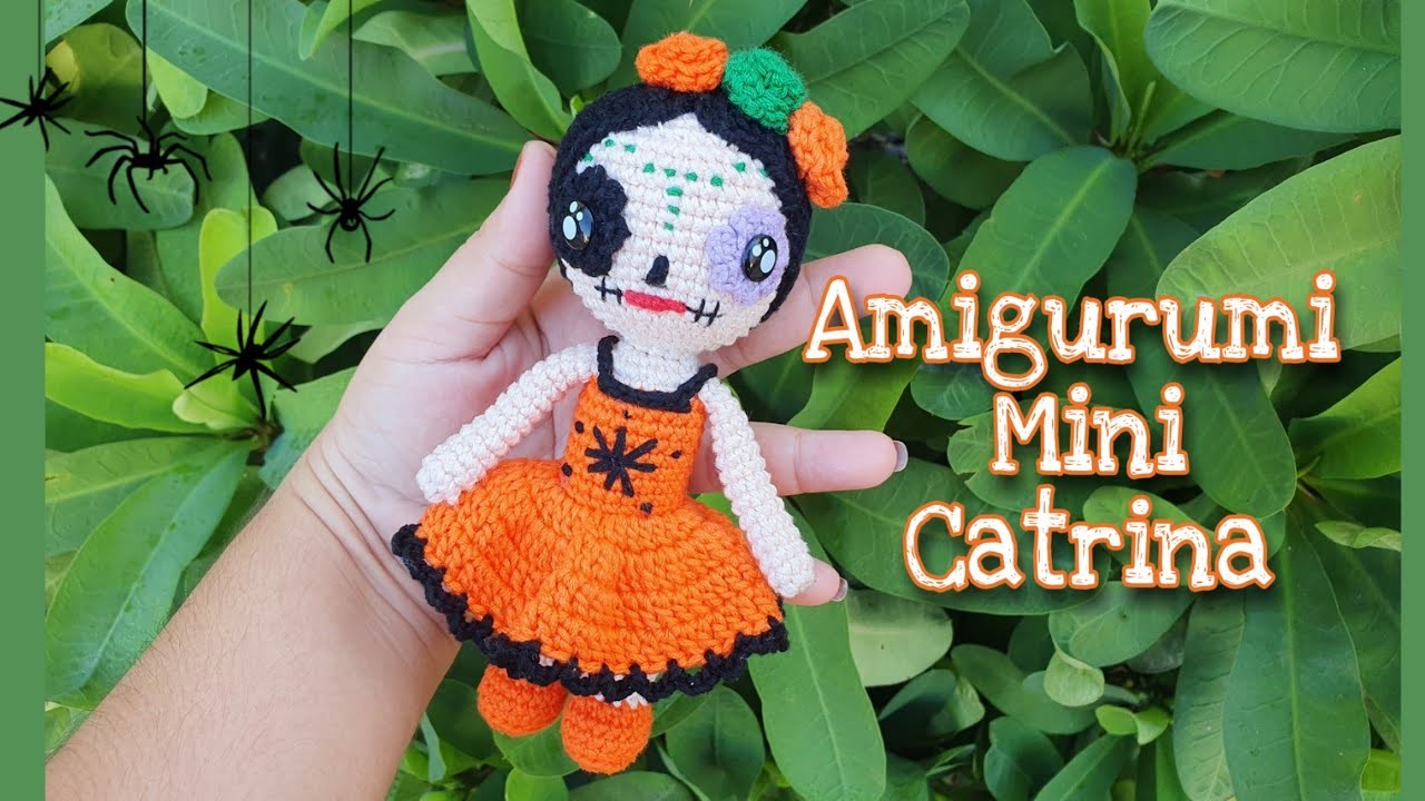 2da parte Cabello y Ropa | Mini Catrina a crochet, Tutorial Amigurumi Catrina | MariaDCrochet