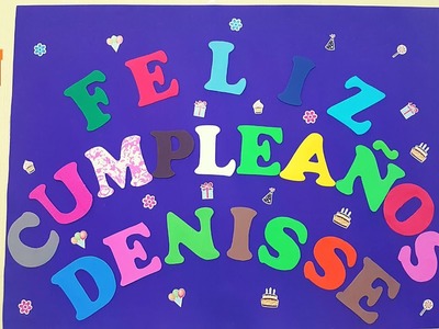 Cómo hacer un letrero de feliz cumpleaños  | manualidades para cumpleaños | manualidades con foami