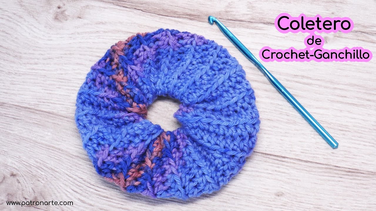 Cómo hacer un Scrunchie, Dona o Coletero Tejido a Crochet - Ganchillo Fácil | DIY Crochet Scrunchie