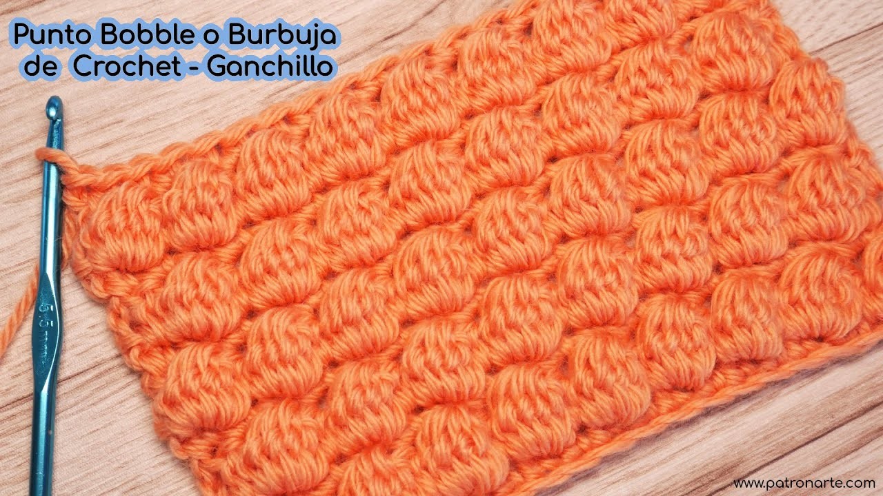 Cómo Tejer el Punto Bobble o Burbuja de Crochet - Ganchillo Paso a Paso